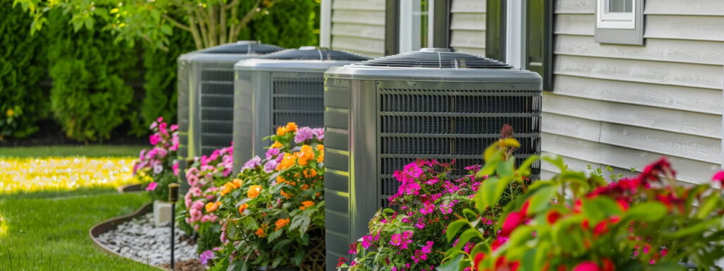 AC units by flower bed